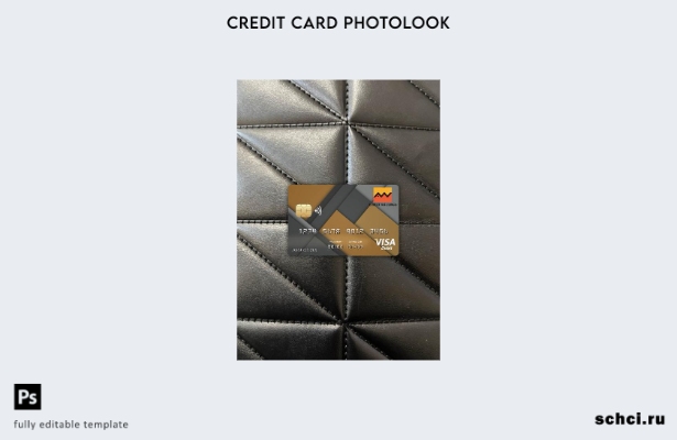 цифровая загрузка Конго Кредитный банк Visa Card фотообраз переднего шаблона
